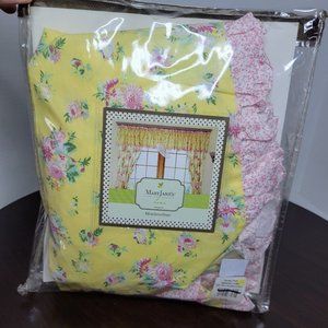 Mary Janes Home Garden Fresh Valance Yellow Pink Floral Shabby Chic Cottage Core
